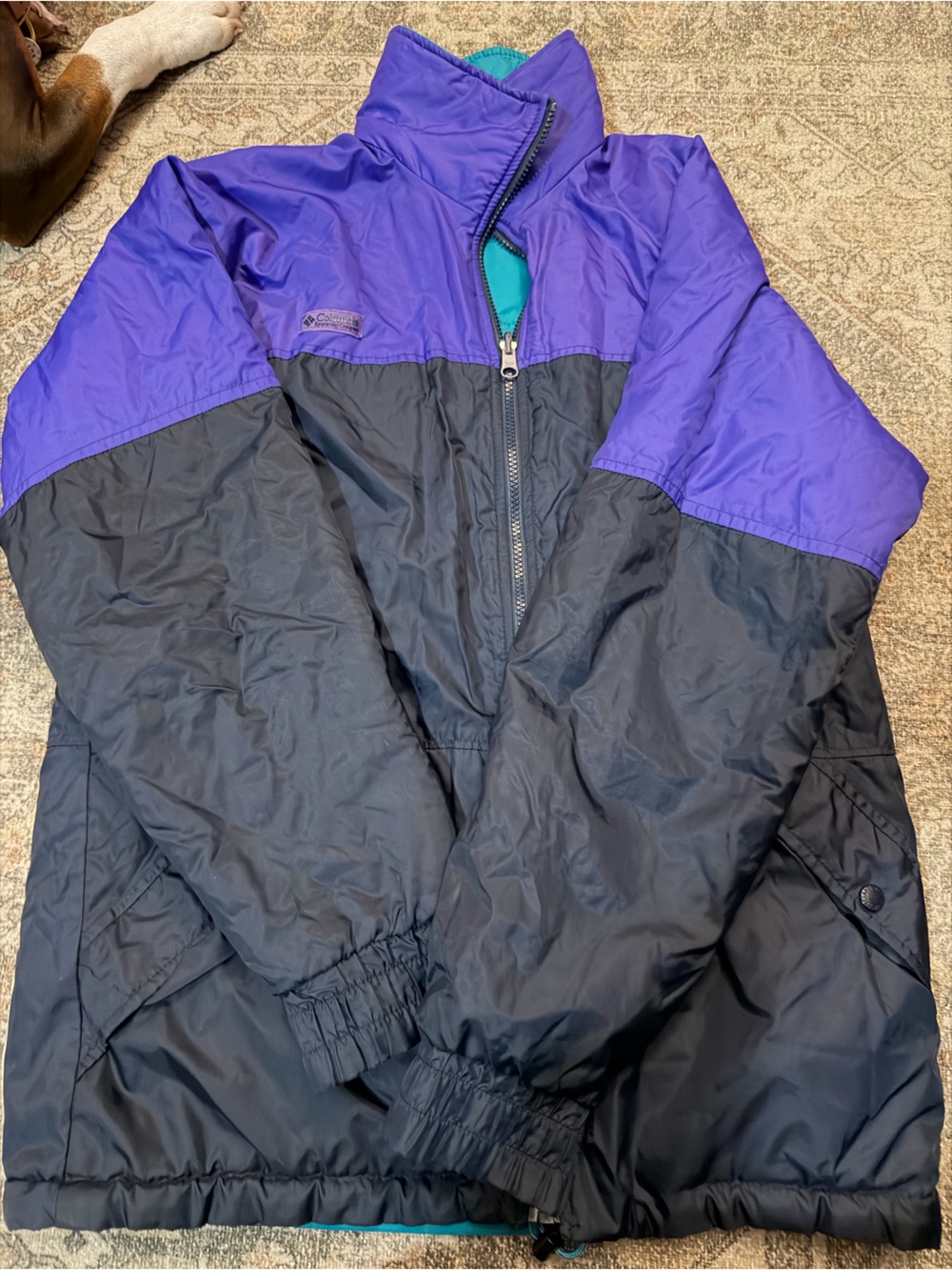 Columbia Men's Windbreaker Jacket in Purple and Black